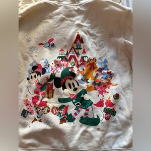 Disney castle Christmas full zip hoodie sweater